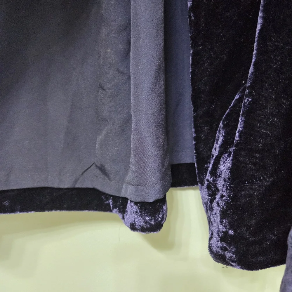 J.Crew Wrap Dress in Drapey Velvet Sz 12P K0145 In Navy Business Casual Career‎